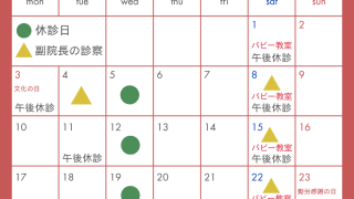 １１月の診療日について